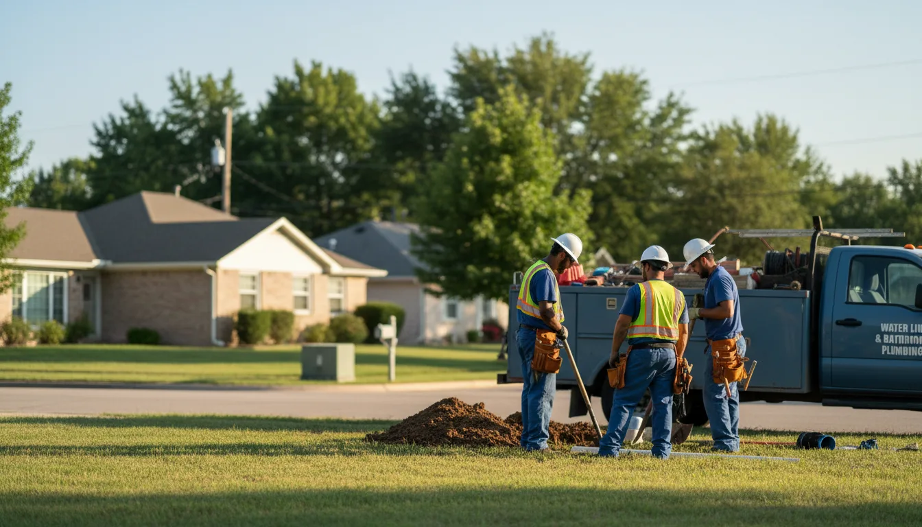Residential water line and bathroom plumbing service in Danvers, MA
